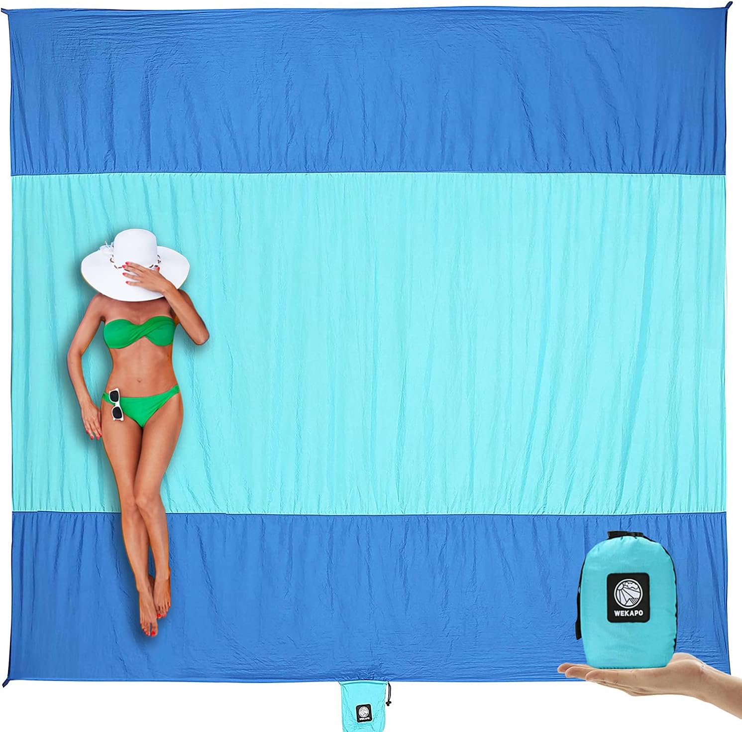 WEKAPO Extra Large Sandproof Beach Blanket